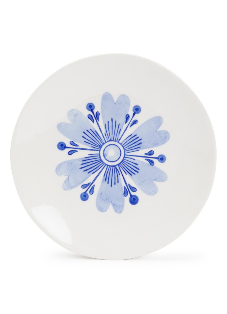 Heinen Delfts Blauw Majolica gebaksbordje 15 cm Wit - Deal