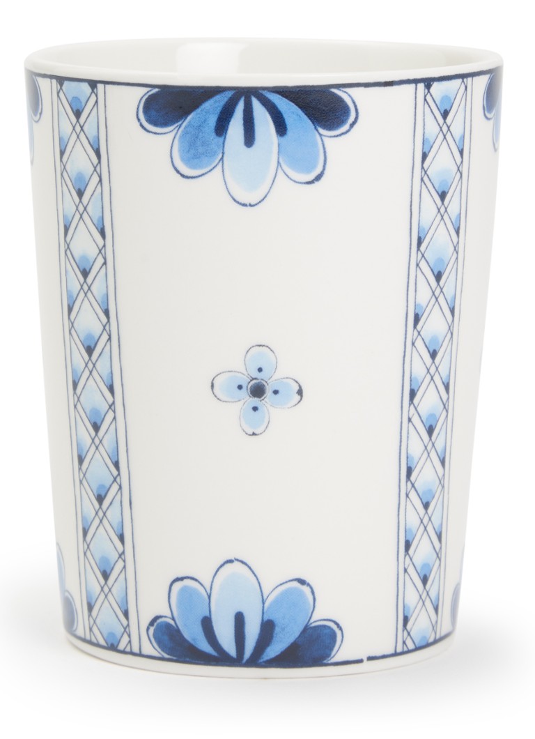 Heinen Delfts Blauw Filigrane Baroque kopje 22 cl Wit - Deal