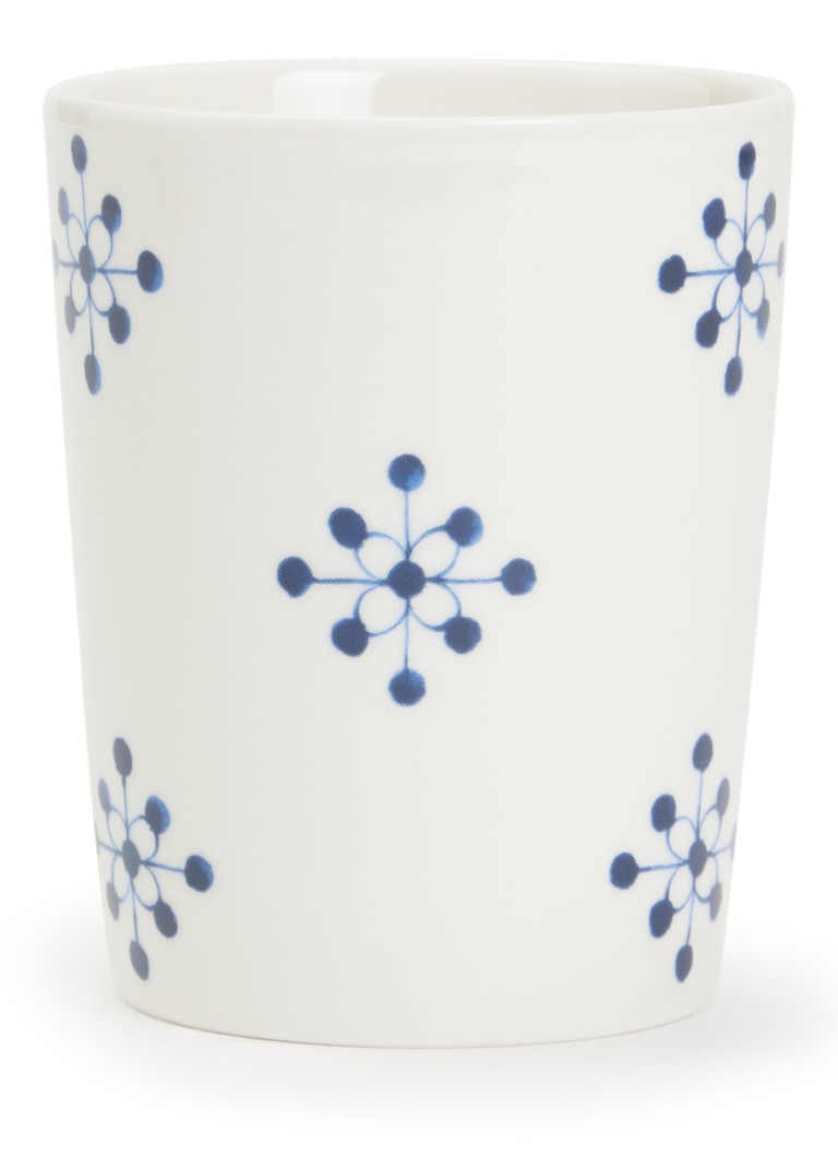 Heinen Delfts Blauw Pointelle Baroque kopje 22 cl Wit - Deal