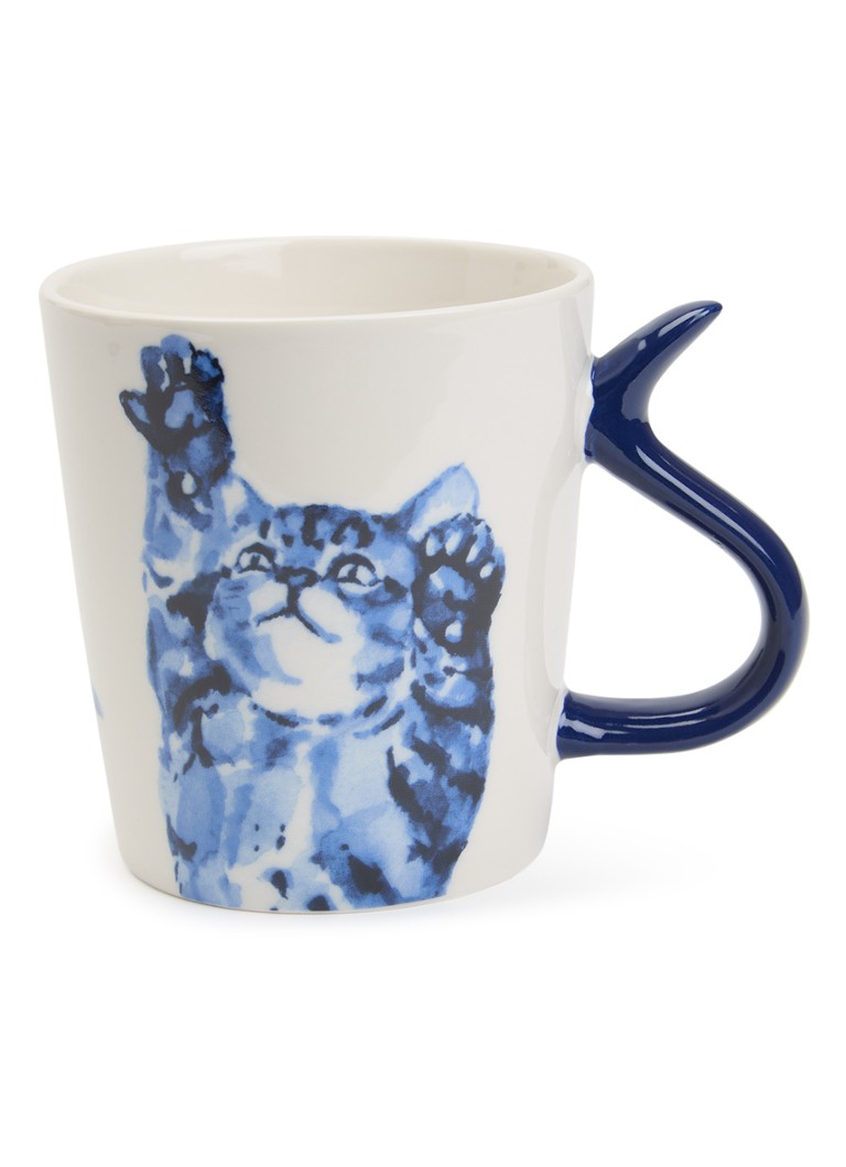 Heinen Delfts Blauw Wensmok Kattenstaart kop 30 cl Blauw - Deal