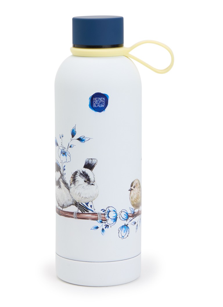 Heinen Delfts Blauw Bosvogels thermosfles 50 cl Gebroken wit - Deal