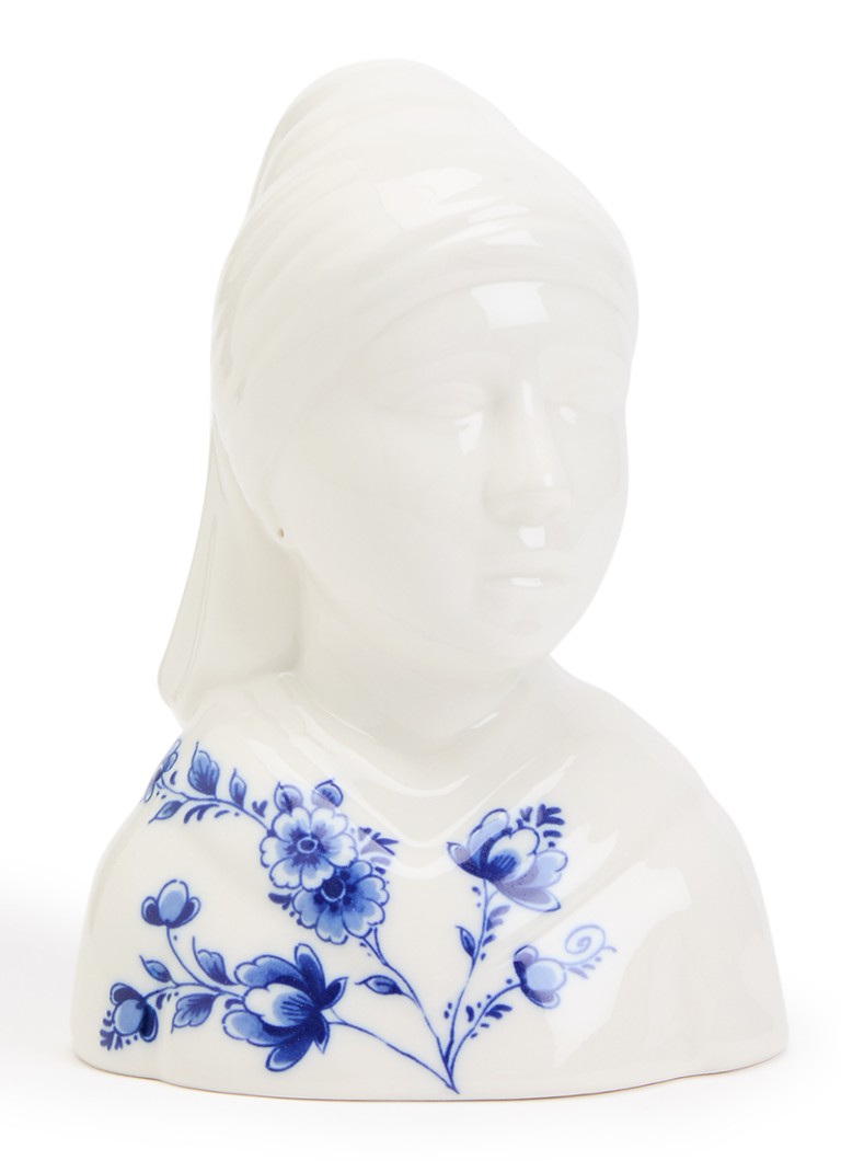 Heinen Delfts Blauw Buste Meisje ornament 15 cm Blauw - Deal