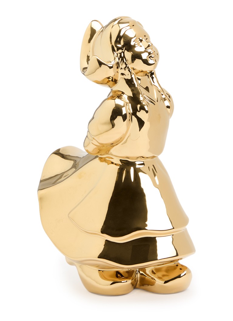 Heinen Delfts Blauw Kissing Couple Boerin XL ornament 30 cm Goud - Deal