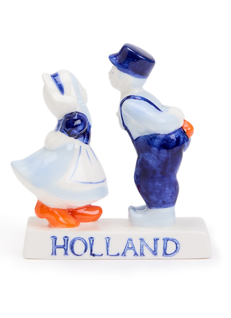 Heinen Delfts Blauw Kissing Couple ornament 10 cm Blauw - Deal