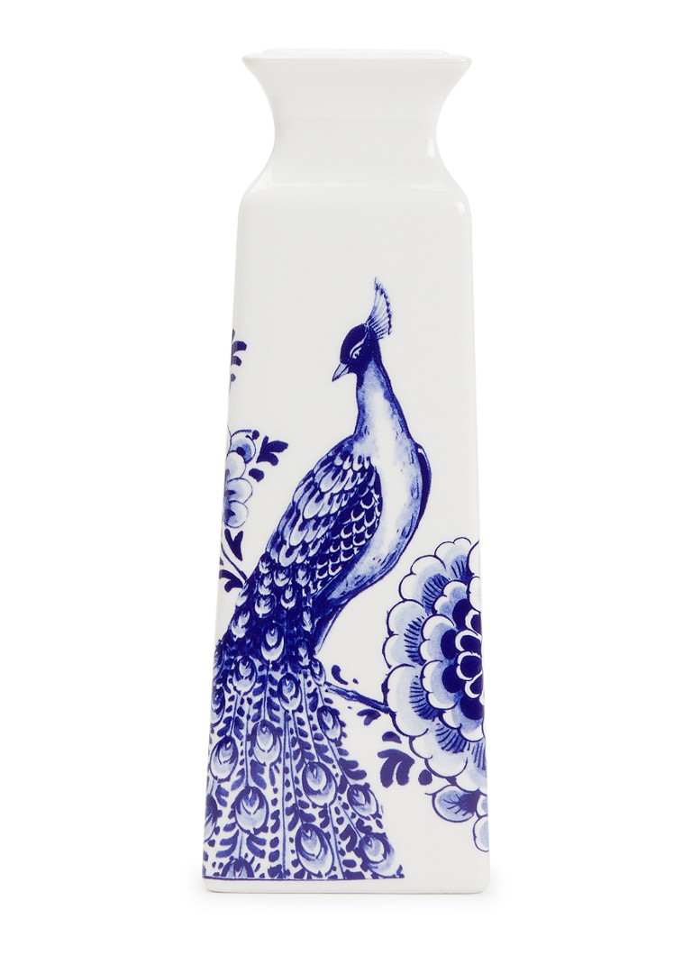 Heinen Delfts Blauw Pauw vaas 22 cm Blauw - Deal