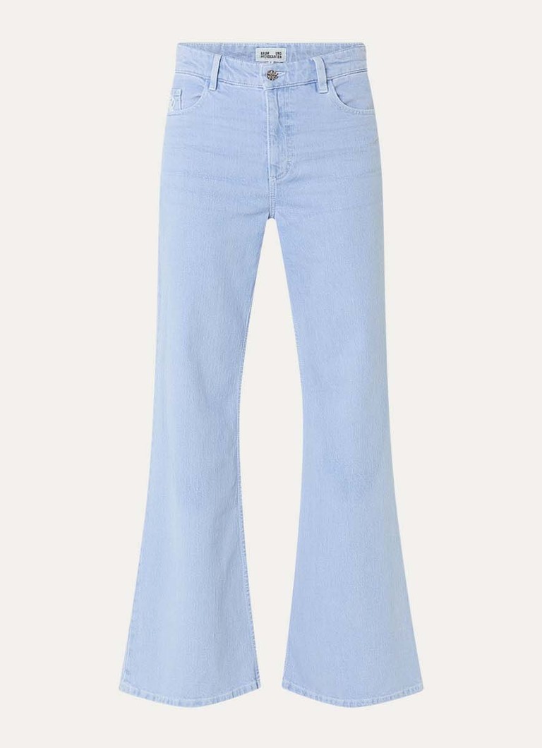 Baum und Pferdgarten Dames Nilea high waist flared jeans met lichte wassing in de kleur Indigo, maat: W30/L34
