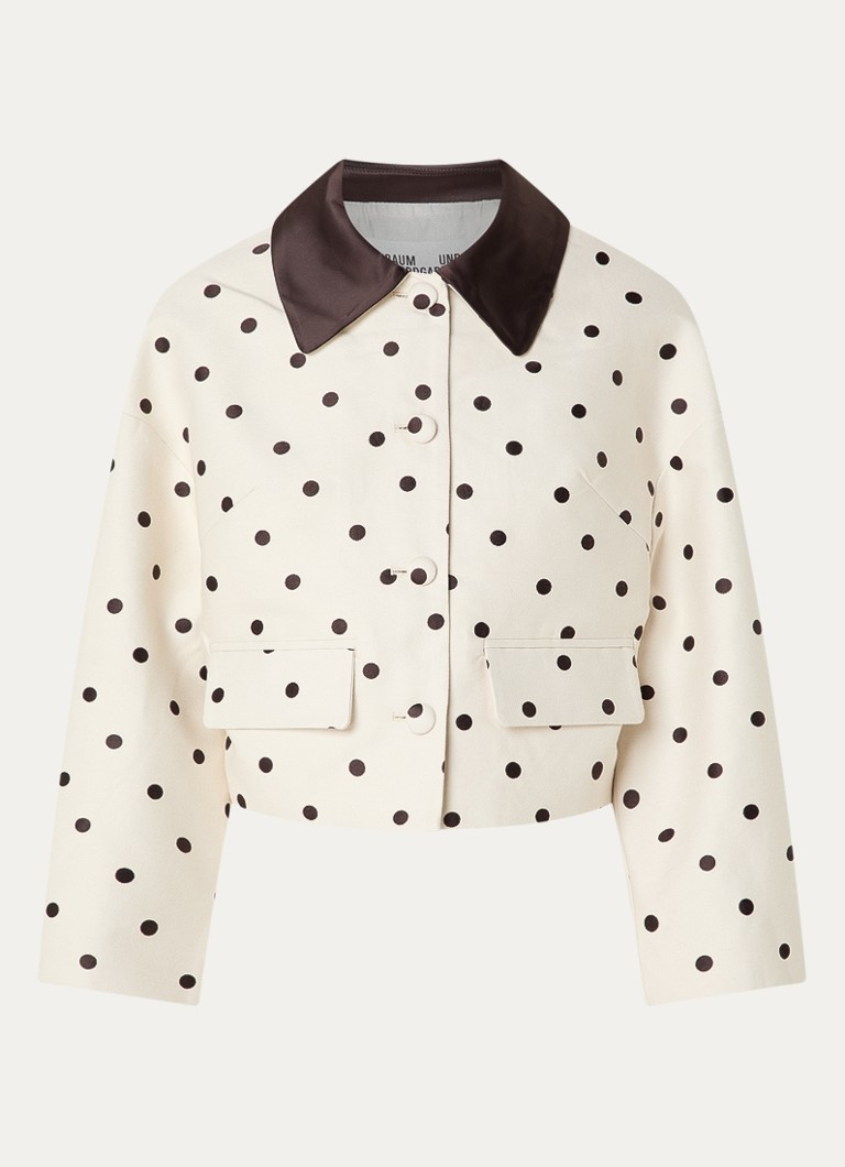 Baum und Pferdgarten Dames Bebeth jack met stippenprint in de kleur Creme, maat: 38