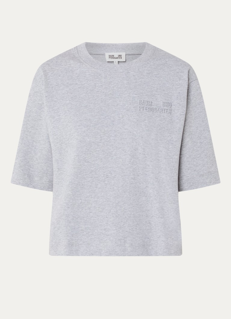 Baum und Pferdgarten Dames Jiana T-shirt met logo in de kleur Grijs, maat: XS
