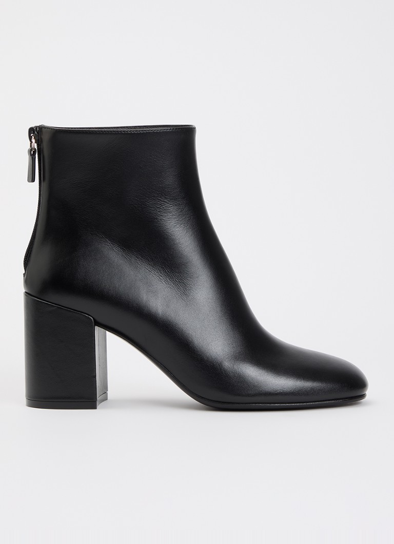 Stuart Weitzman Dames Bacari Zip enkellaarsje van leer in de kleur Zwart, maat: 40