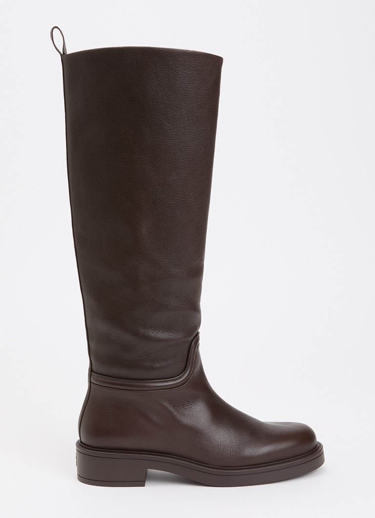 Stuart Weitzman Dames Celia Riding overknee laars van kalfsleer in de kleur Donkerbruin, maat: 39