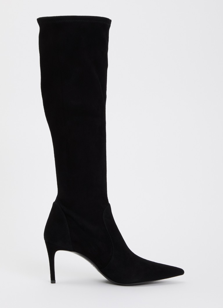 Stuart Weitzman Dames Stuart Power laars van leer in de kleur Zwart, maat: 38