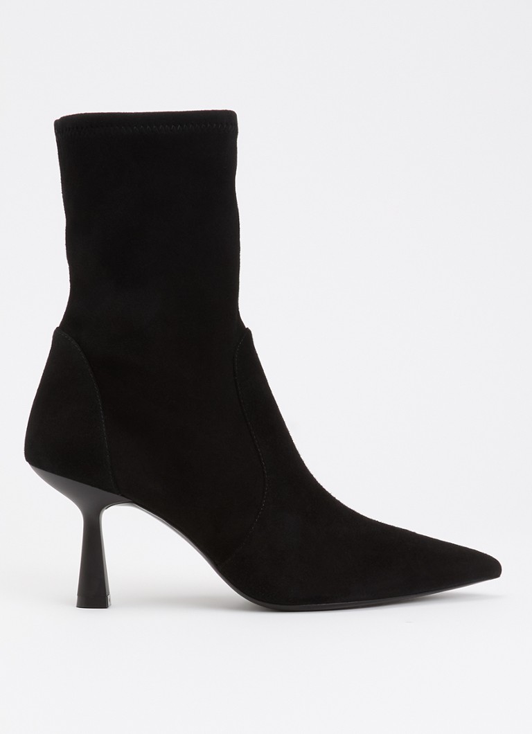 Stuart Weitzman Dames Stuart Supersculpt 75 laars van suède in de kleur Zwart, maat: 38