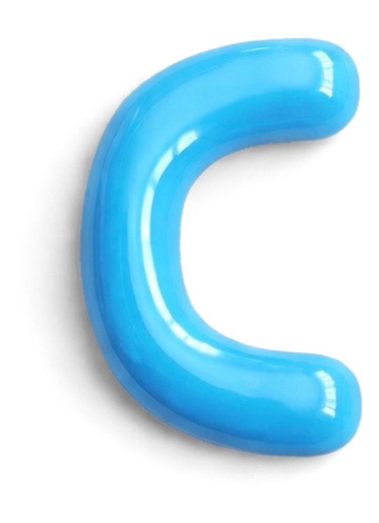 Ceramics by Romy Letter C hanger 10 cm Blauw - Deal