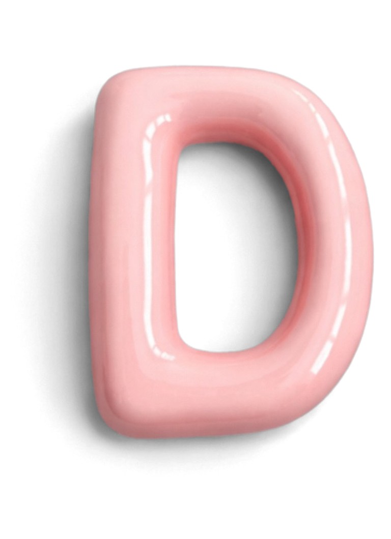 Ceramics by Romy Letter D hanger 10 cm Lichtroze - Deal
