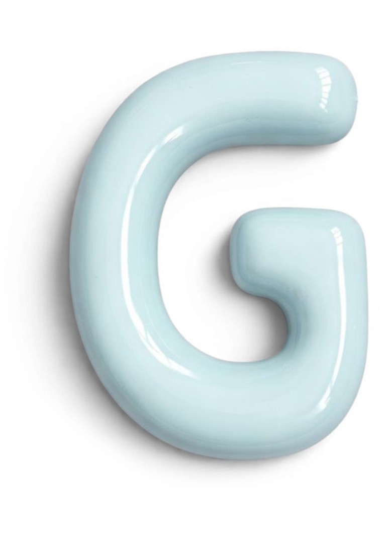 Ceramics by Romy Letter G hanger 10 cm Lichtblauw - Deal