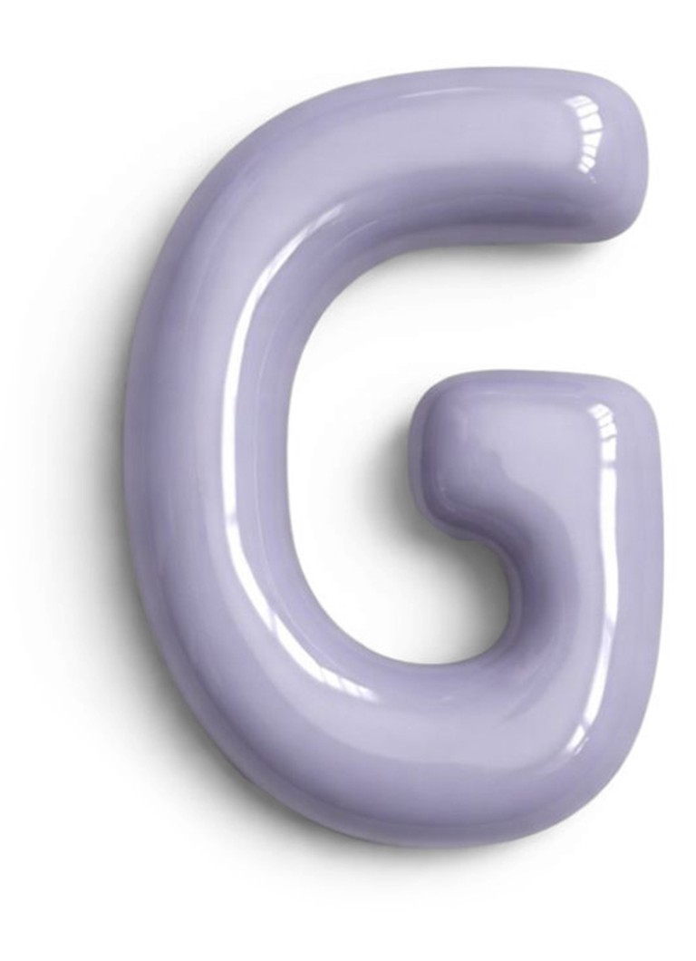 Ceramics by Romy Letter G hanger 10 cm Paars - Deal