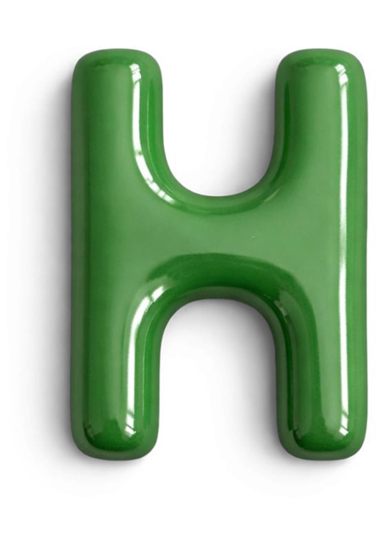 Ceramics by Romy Letter H hanger 10 cm Mosgroen - Deal