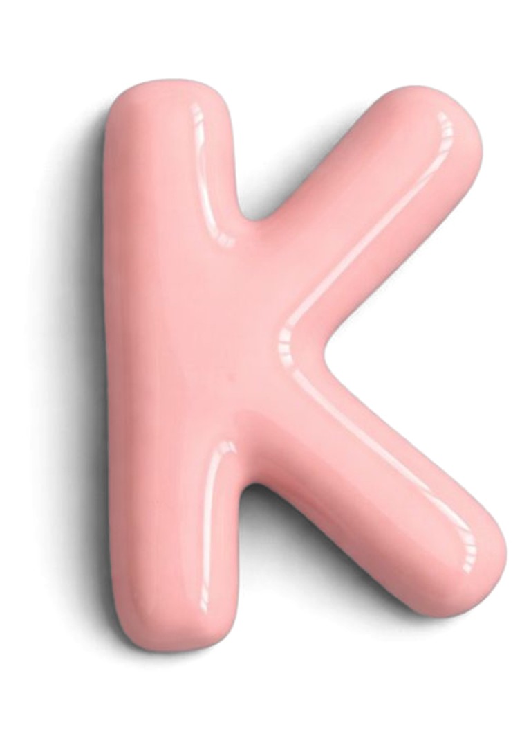 Ceramics by Romy Letter K hanger 10 cm Lichtroze - Deal