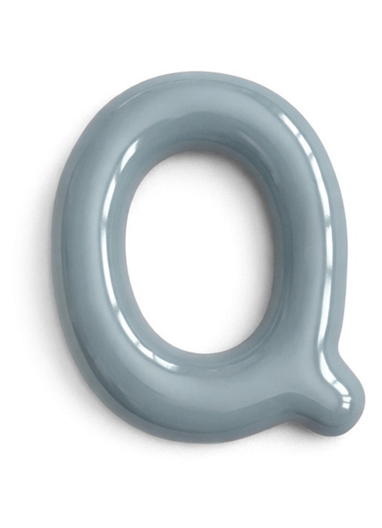 Ceramics by Romy Letter Q hanger 10 cm Grijs - Deal