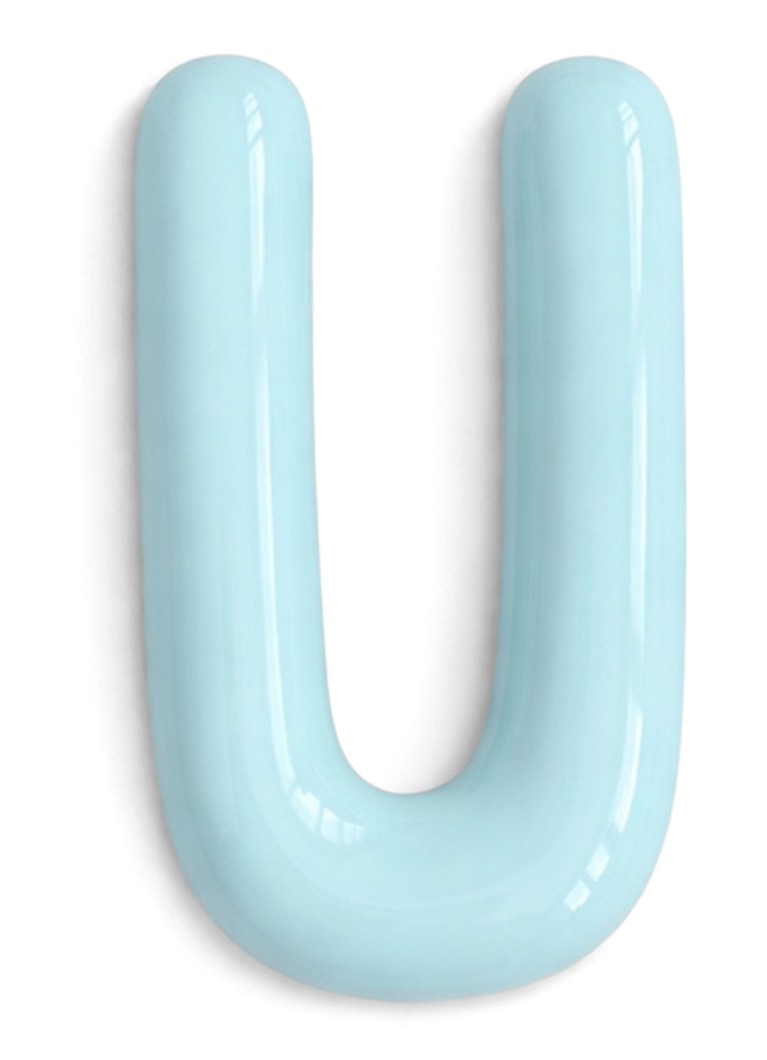 Ceramics by Romy Letter U hanger 10 cm Lichtblauw - Deal