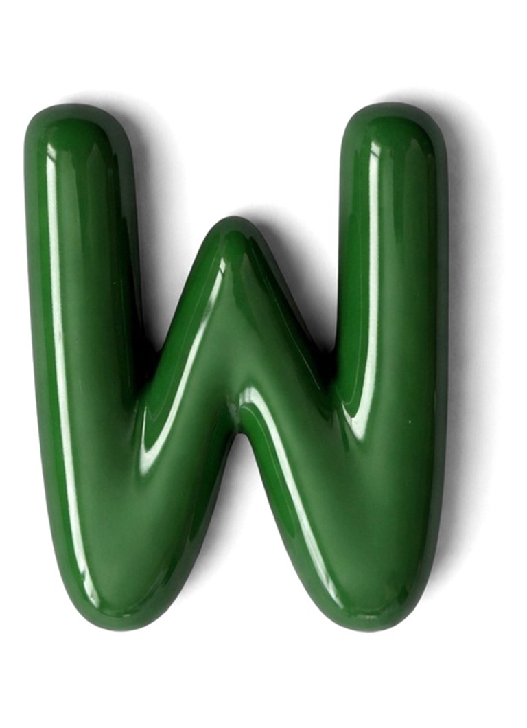Ceramics by Romy Letter W hanger 10 cm Mosgroen - Deal
