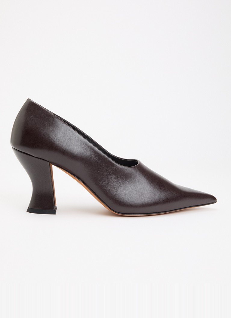 Khaite Dames Colleen pump van kalfsleer in de kleur Chocoladebruin, maat: 39