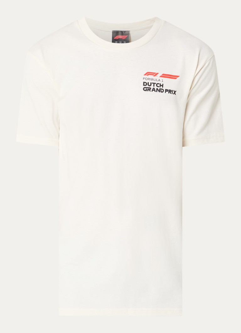 F1 Heren Netherlands Grand Prix T-shirt met logo- en backprint in de kleur Ivoor, maat: XL