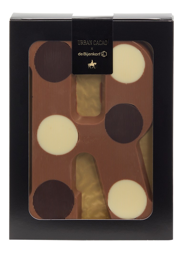 Urban Cacao Melk chocoladeletter gevlekt 200 gram R - Deal
