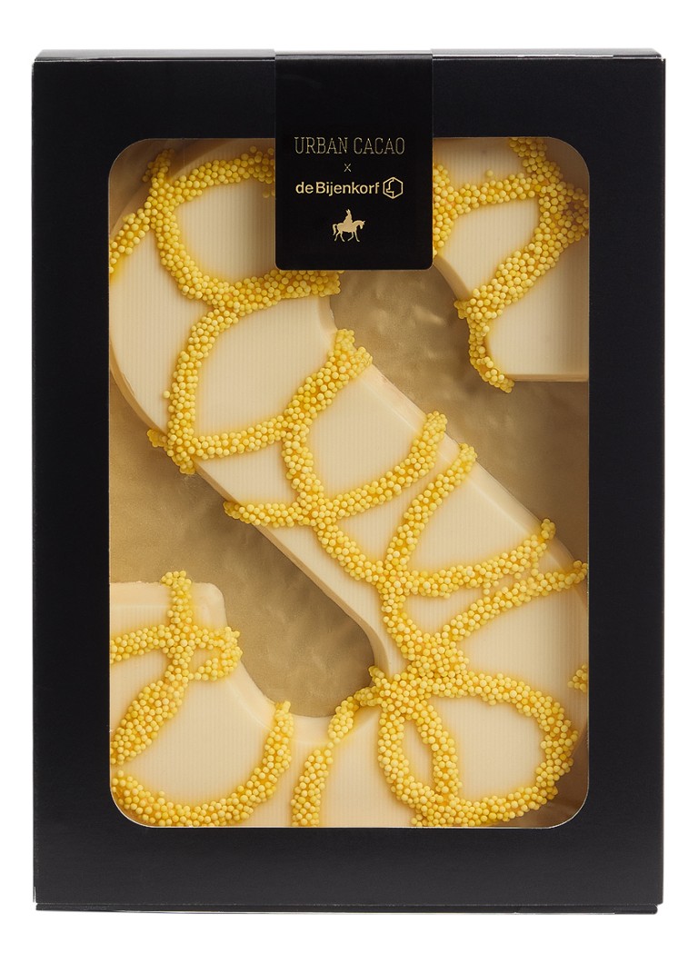 Urban Cacao Witte chocoladeletter met mango en kokos 210 gram S - Deal