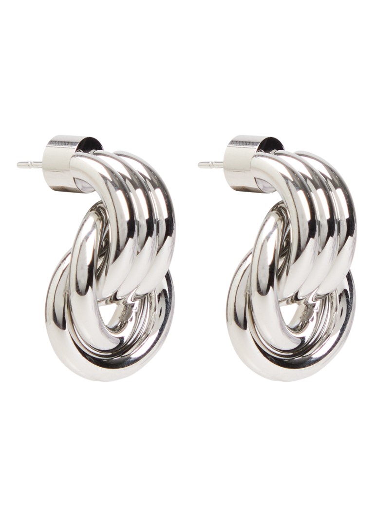 Heaven Mayhem Dames Baby Knot oorstekers in de kleur Zilver, maat: OS