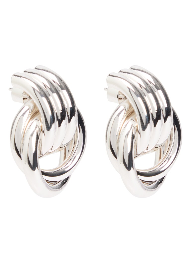 Heaven Mayhem Dames Baby Knot oorstekers in de kleur Zilver, maat: OS