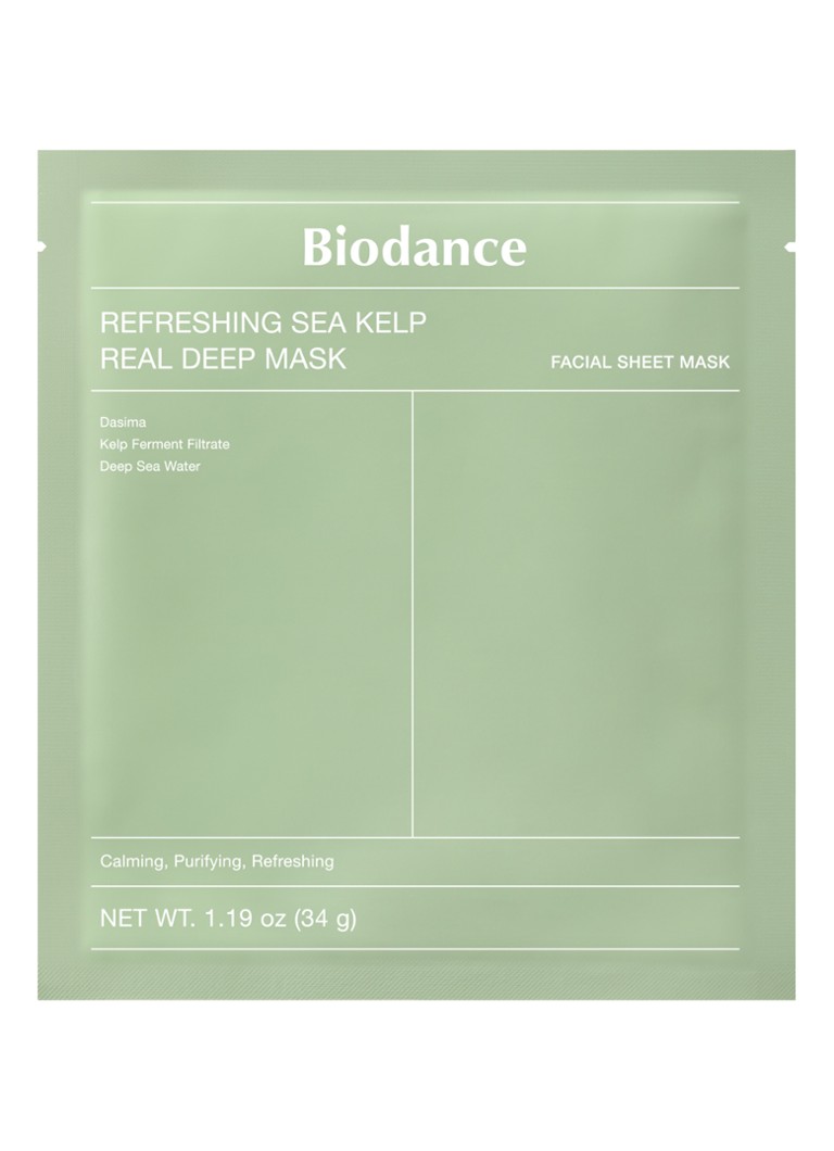 Biodance Refreshing Sea Kelp Real Deep Mask - gezichtsmasker 4 stuks 4stuks Verzorging - Deal