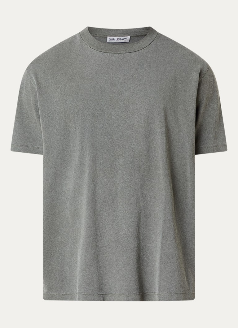 Our Legacy Heren T-shirt met ronde hals in de kleur Olijfgroen, maat: 50