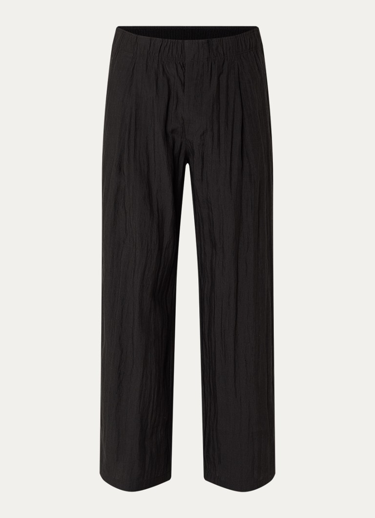 Our Legacy Heren Loose fit pantalon in linnenblend in de kleur Zwart, maat: 52