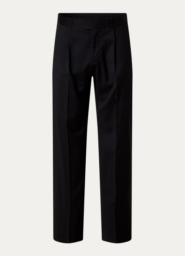 Our Legacy Heren Straight leg pantalon van wol met persplooi in de kleur Zwart, maat: 48