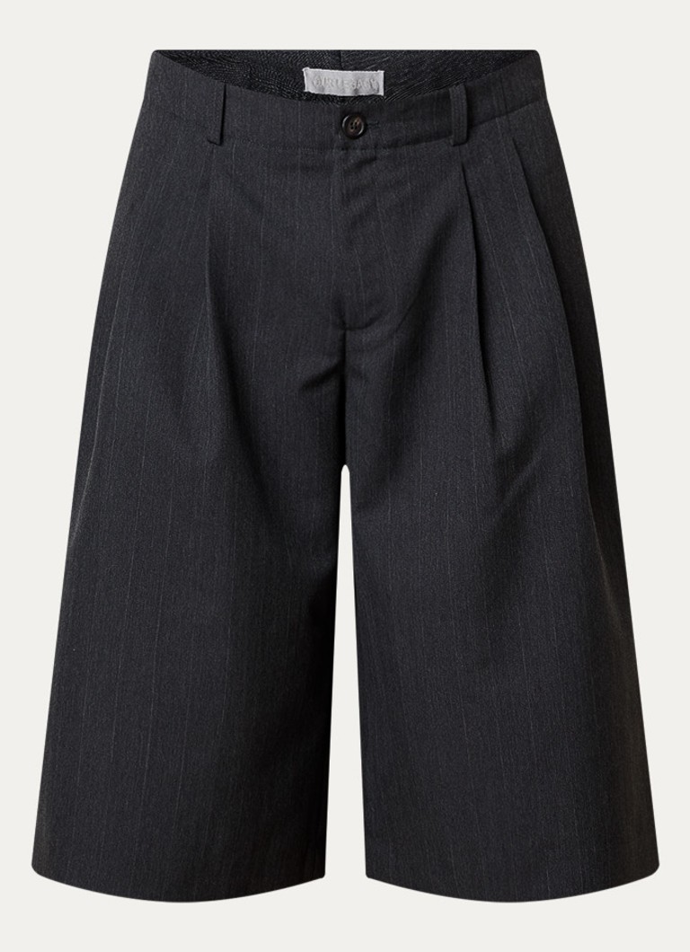 Our Legacy Heren Wide fit korte broek met steekzakken in de kleur Antraciet, maat: 50