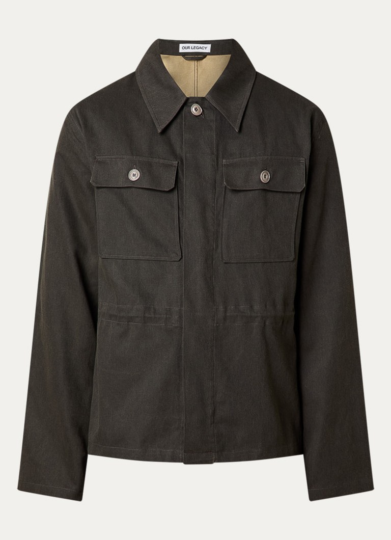 Our Legacy Heren Jack met borstzakken in de kleur Donkergrijs, maat: 50