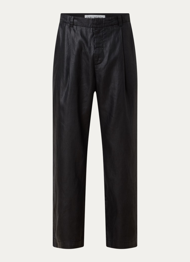 Our Legacy Heren Straight fit pantalon met steekzakken in de kleur Zwart, maat: 52