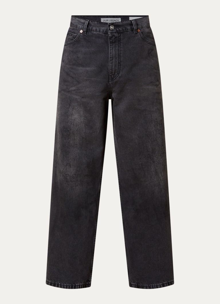 Our Legacy Heren Vast Cut loose fit jeans met gekleurde wassing in de kleur Zwart, maat: 32