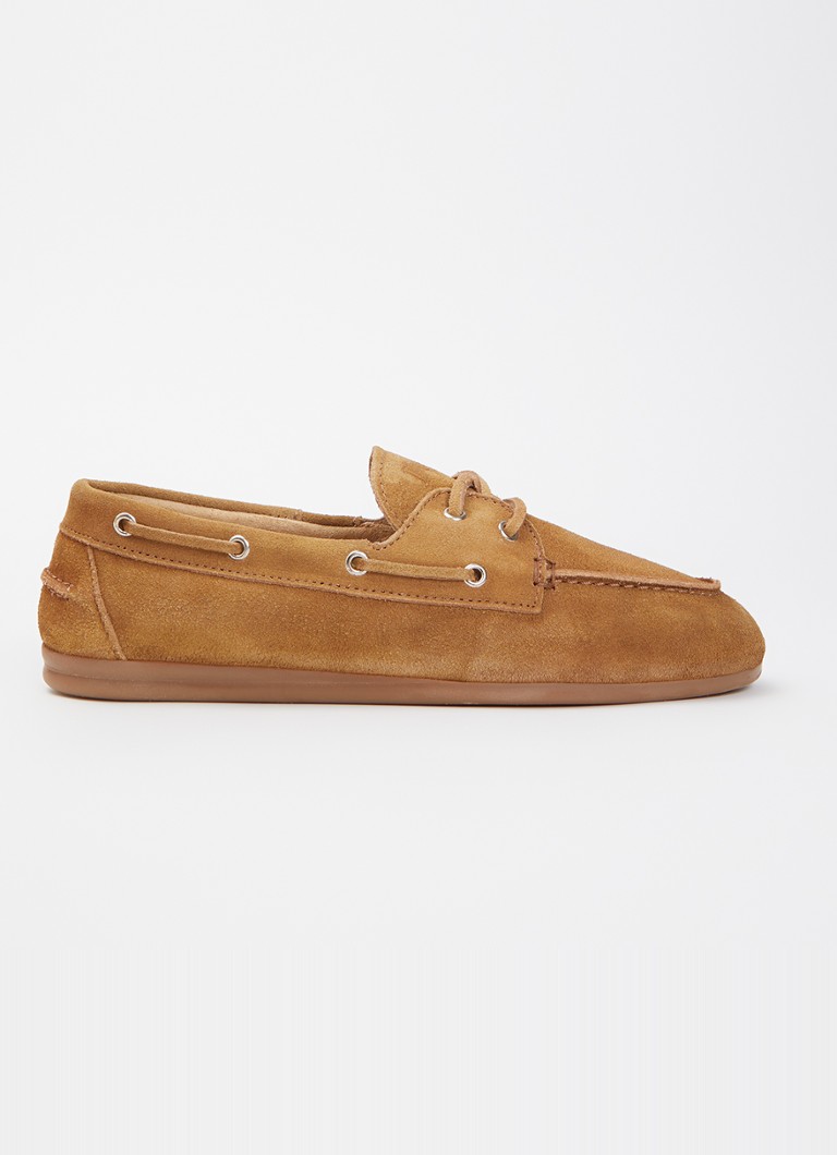 Posa Dames Boat mocassins van suéde in de kleur Bruin, maat: 38