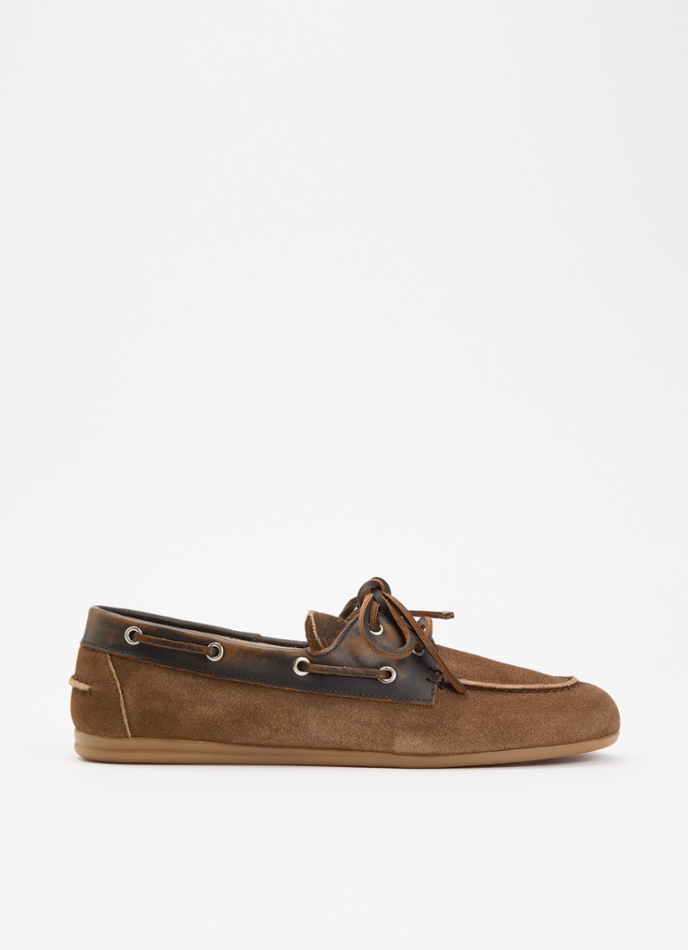 Posa Dames Bootschoen van suède in de kleur Bruin, maat: 38