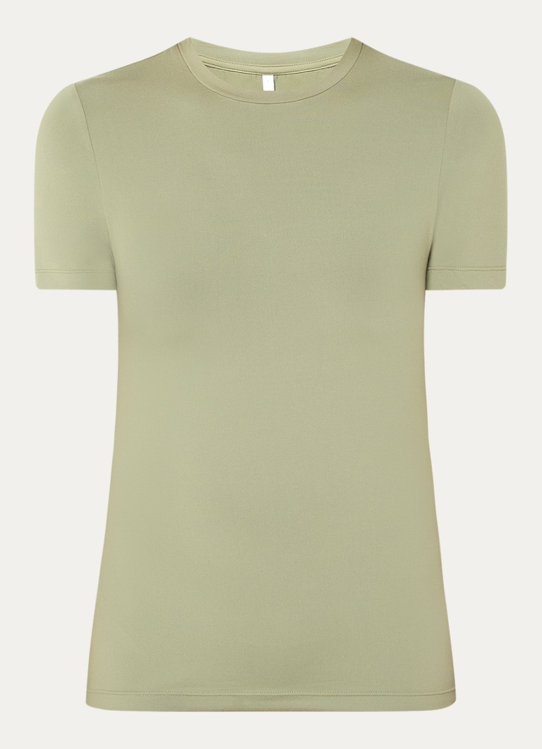 Ninepine Dames T-shirt met ronde hals in de kleur Lindegroen, maat: XXL
