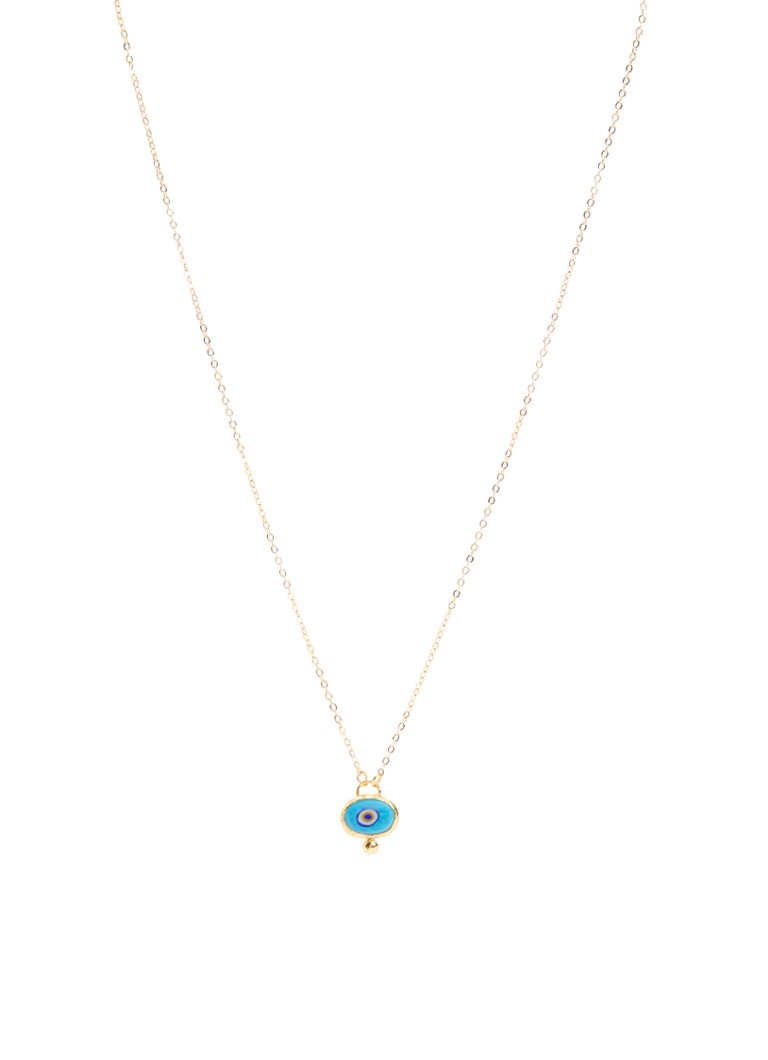 Ottoman Hands Dames Alara Evil Eye ketting verguld