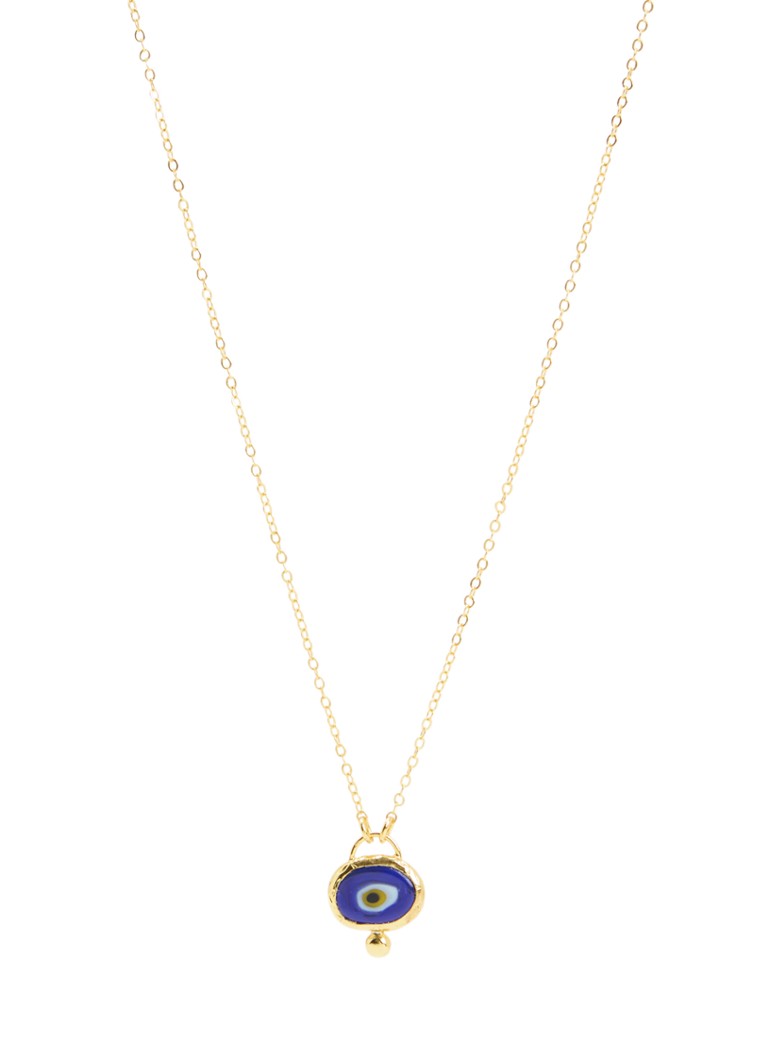 Ottoman Hands Dames Alara Evil Eye ketting verguld