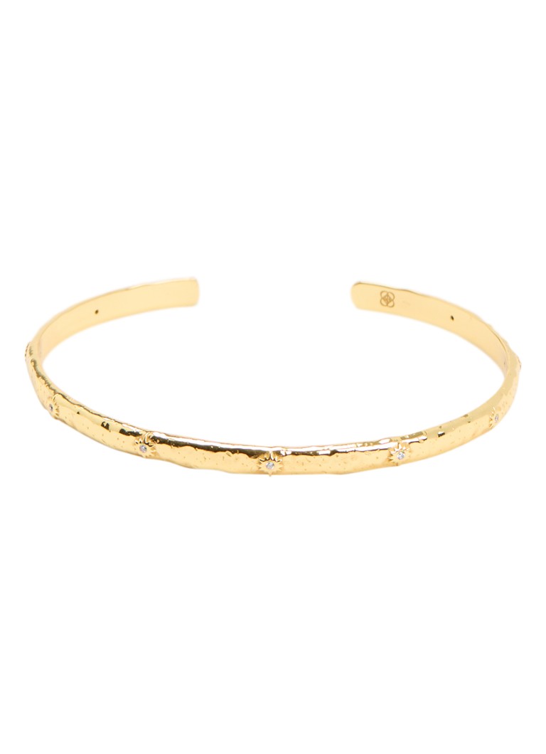 Ottoman Hands Dames Crystal Star bangle verguld