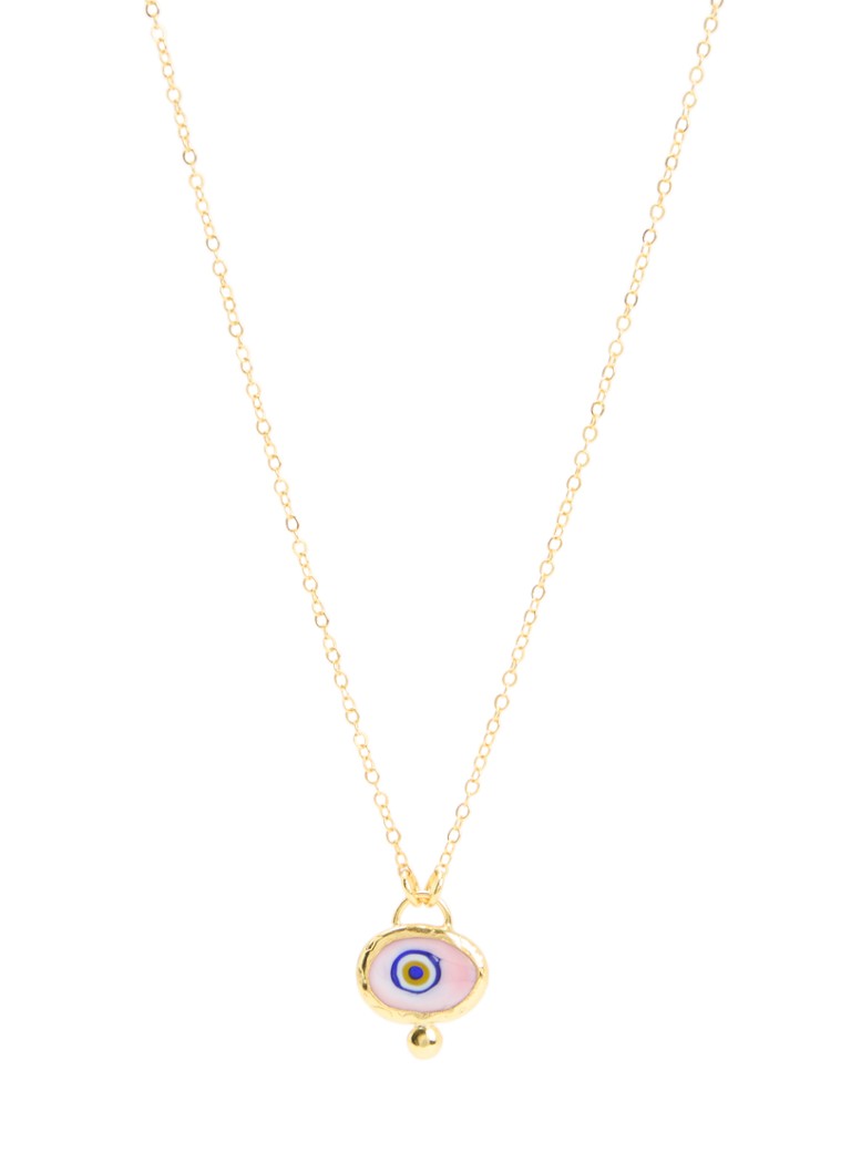 Ottoman Hands Dames Alara Evil Eye ketting verguld