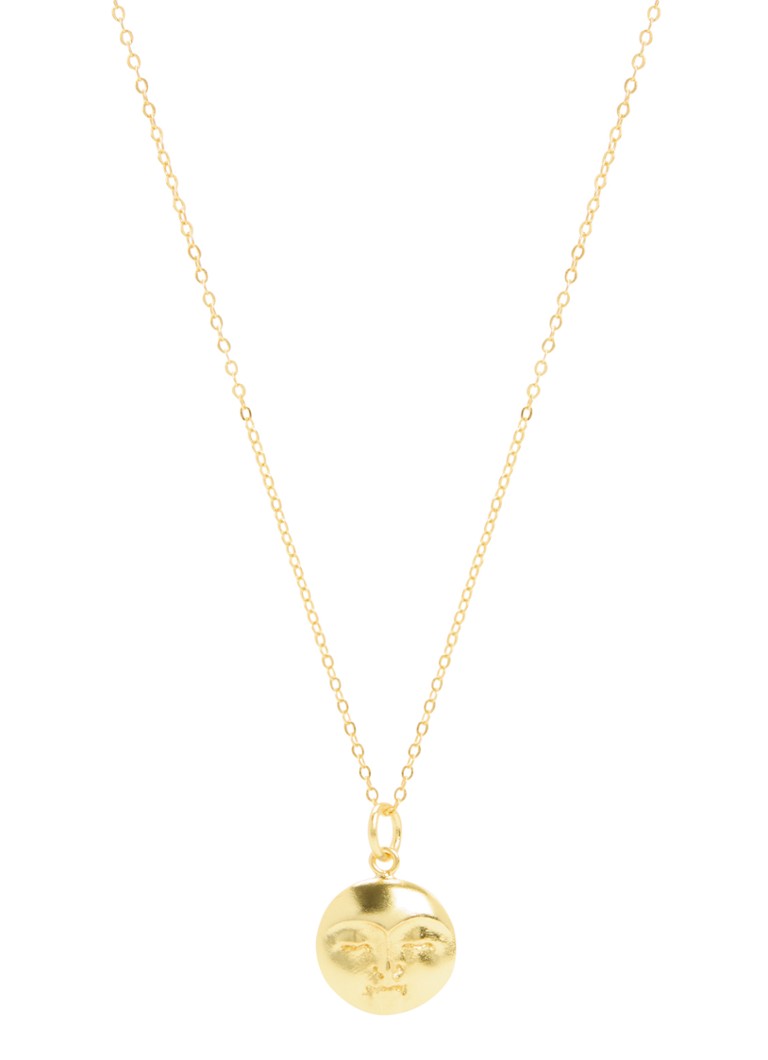 Ottoman Hands Dames Moon Face ketting verguld