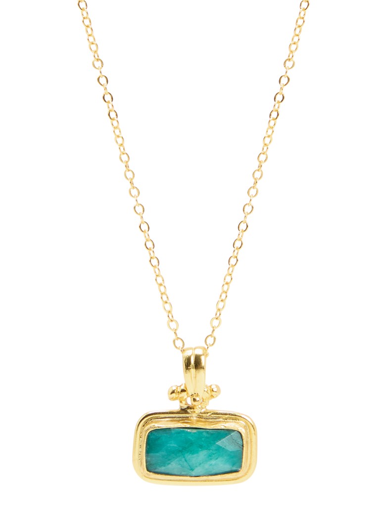 Ottoman Hands Dames Noa Emerald ketting verguld