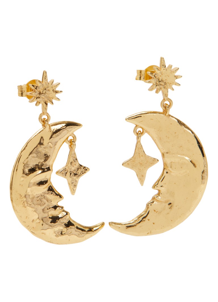 Ottoman Hands Dames Crescent Moon oorstekers verguld