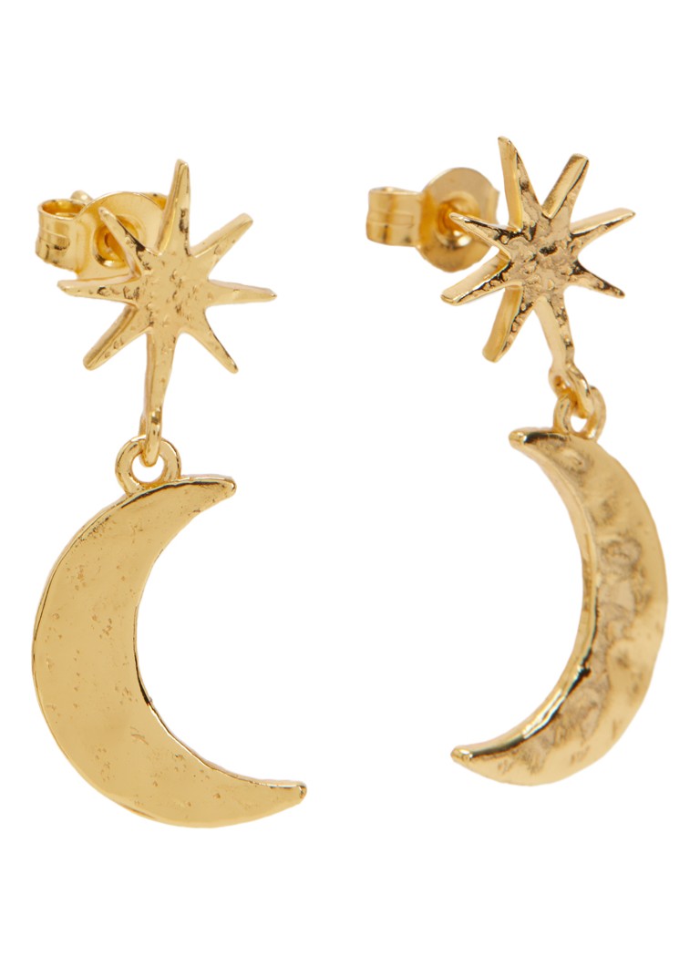 Ottoman Hands Dames Moon and Star oorstekers verguld
